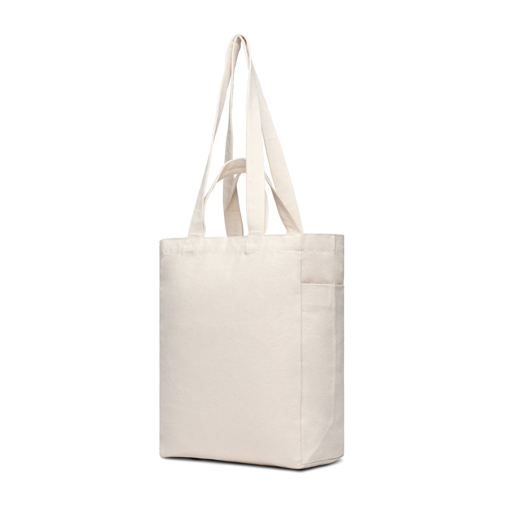 VINGA Hilo AWARE™ recycled canvas zip tote - Off White