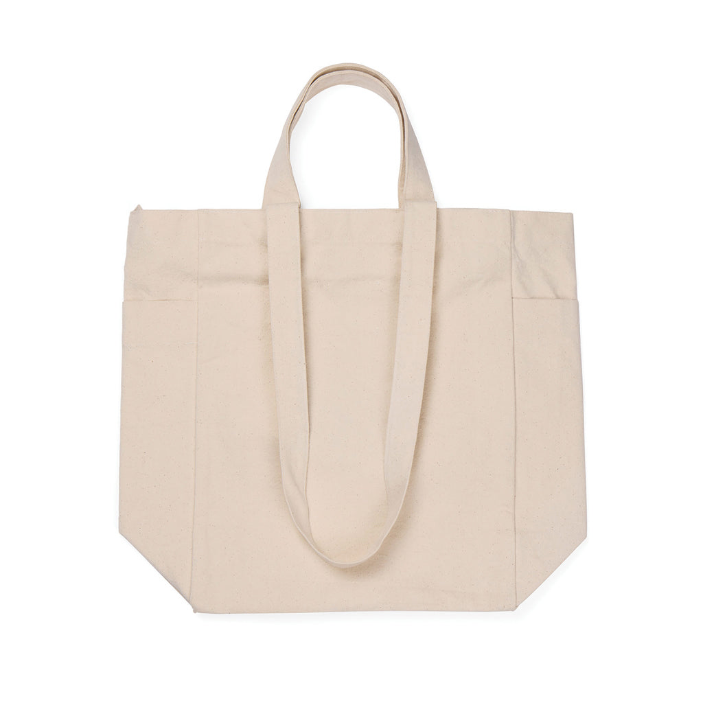 VINGA Hilo AWARE™ recycled canvas zip tote - Off White