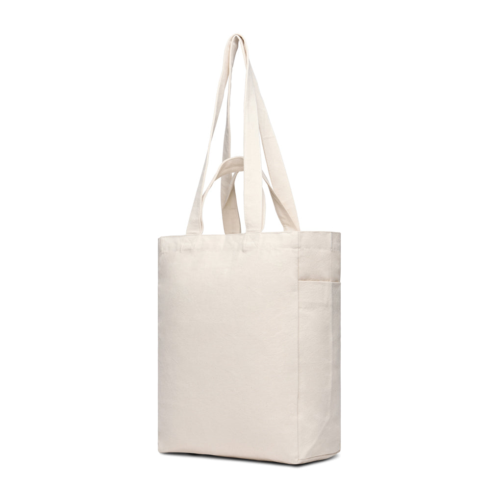 VINGA Hilo AWARE™ recycled canvas zip tote - Off White