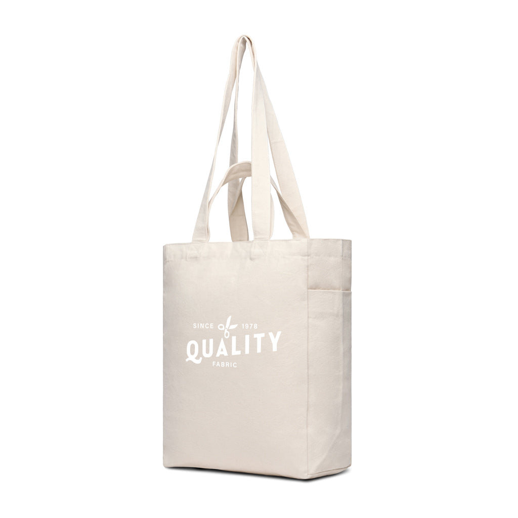 VINGA Hilo AWARE™ recycled canvas zip tote - Off White