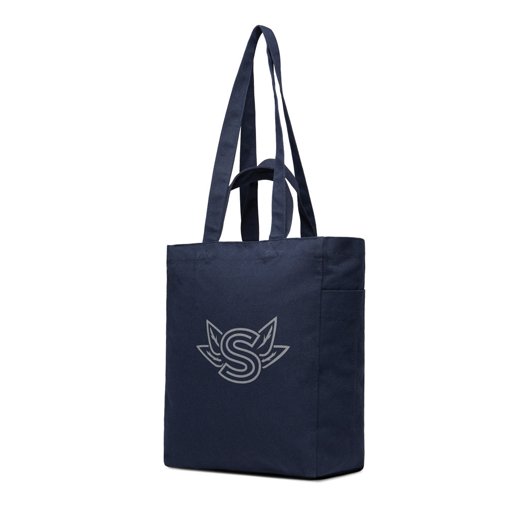 VINGA Hilo AWARE™ recycled canvas zip tote - Navy