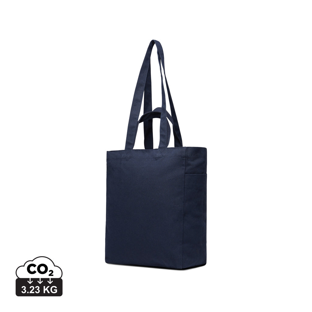 VINGA Hilo AWARE™ recycled canvas zip tote - Navy