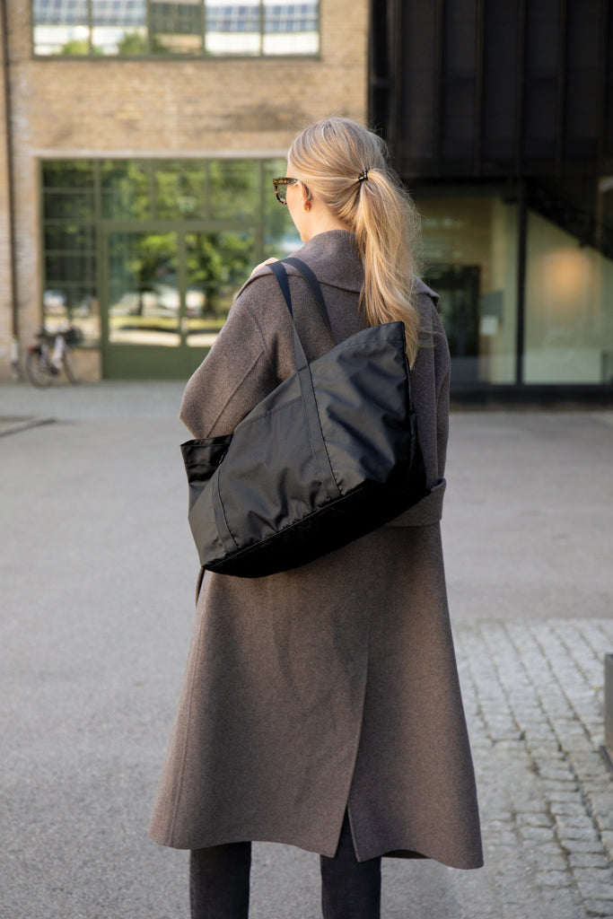 VINGA Livorno GRS recycled polyester maxi tote - Black