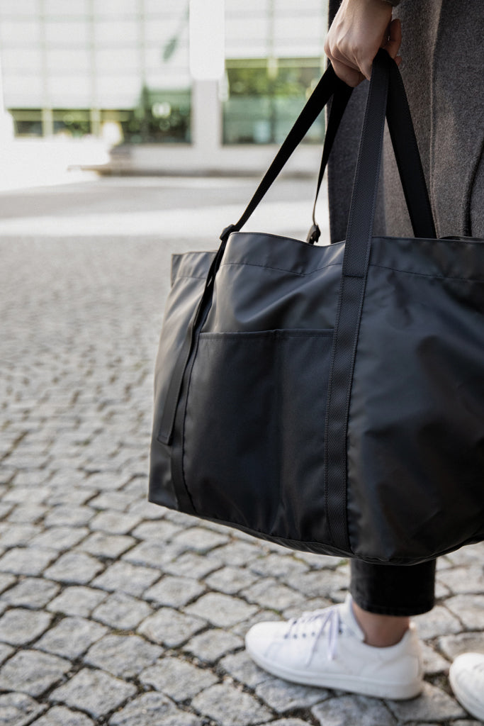 VINGA Livorno GRS recycled polyester maxi tote - Black