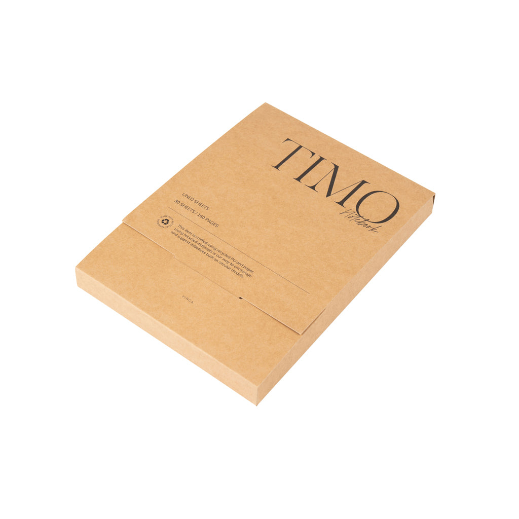 VINGA Timo PU RCS RPET notebook - Brown