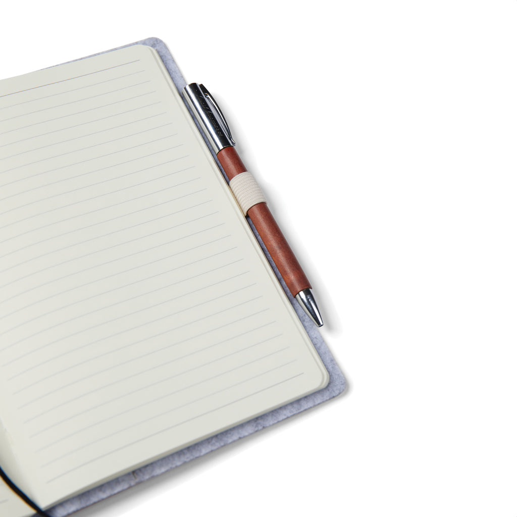 VINGA Albon GRS recycled felt notebook - Grey