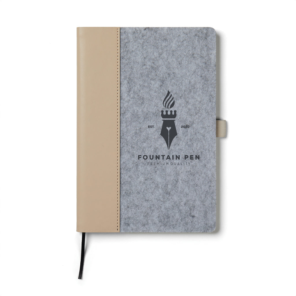VINGA Albon GRS recycled felt notebook - Grey