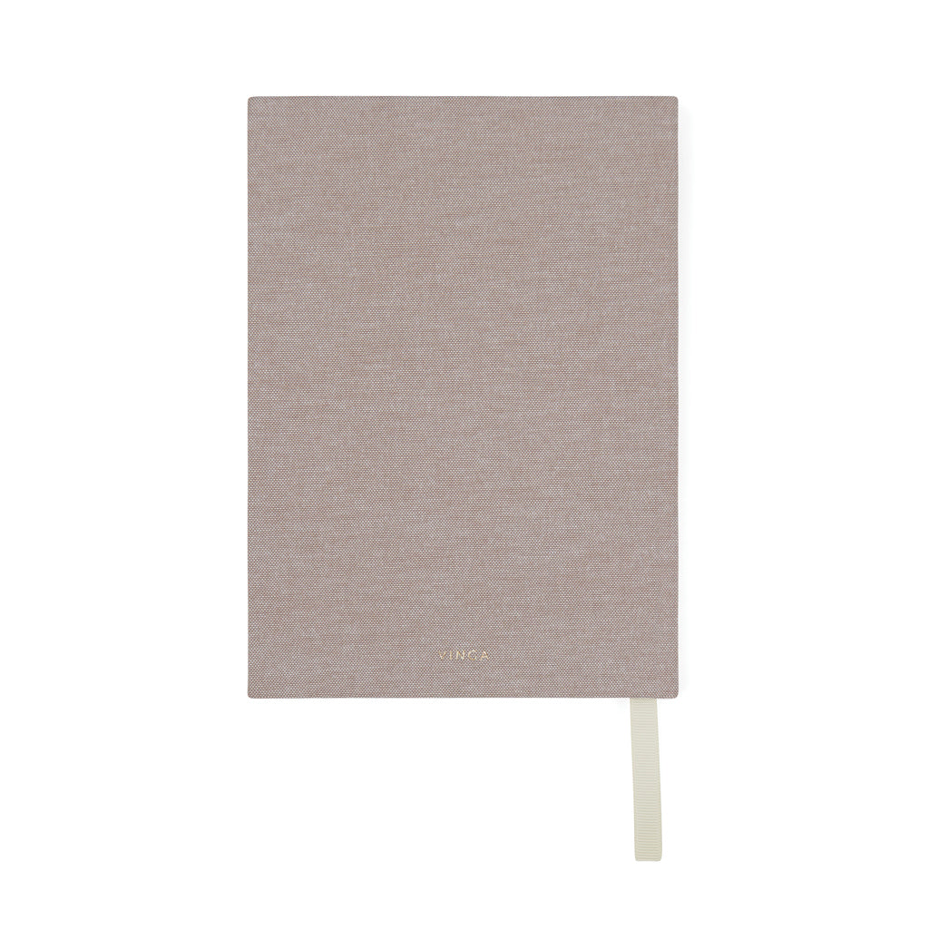 VINGA Thankfulness GRS recycled paper journal - Beige