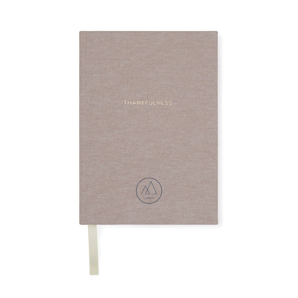 VINGA Thankfulness GRS recycled paper journal - Beige