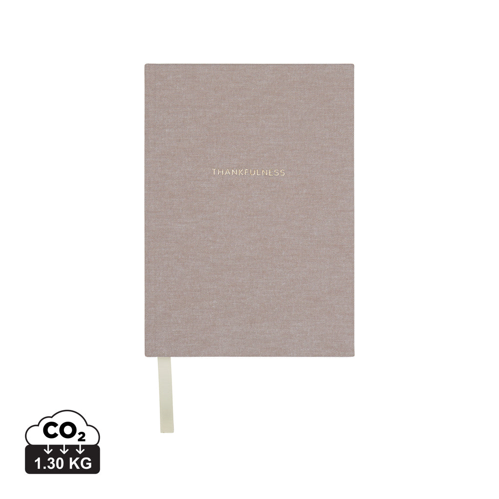 VINGA Thankfulness GRS recycled paper journal - Beige