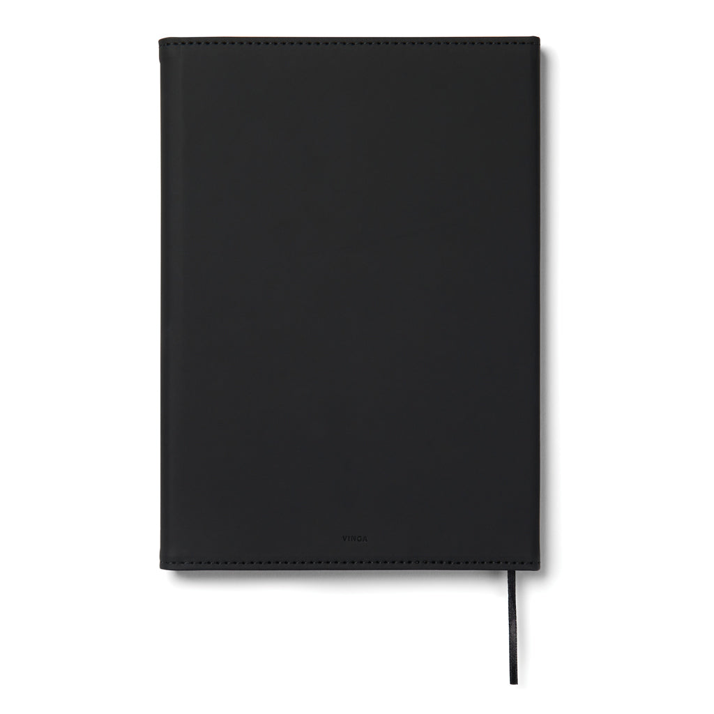 VINGA Baltimore GRS certified paper & PU notebook - Black