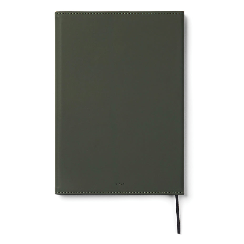 VINGA Baltimore GRS certified paper & PU notebook - Green
