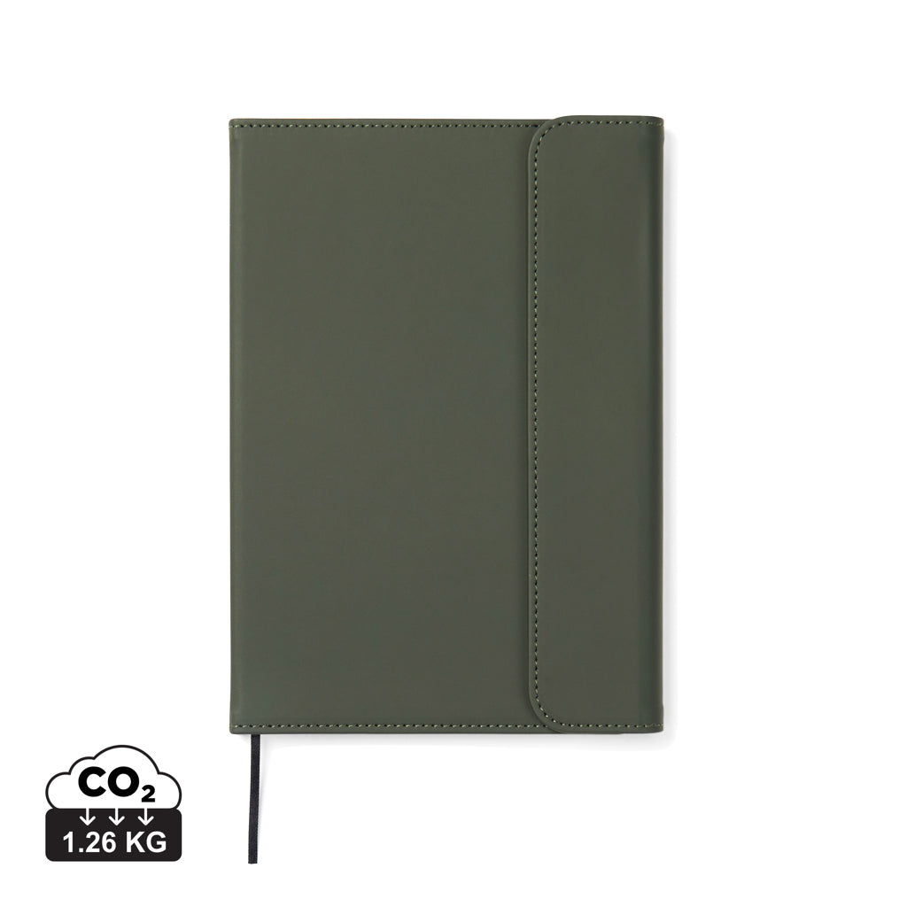 VINGA Baltimore GRS certified paper & PU notebook - Green