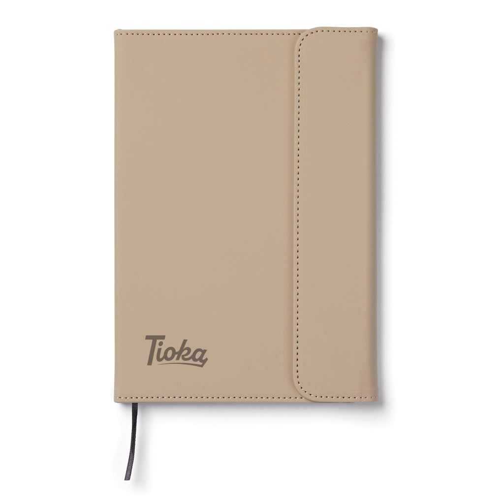 VINGA Baltimore GRS certified paper & PU notebook - Greige