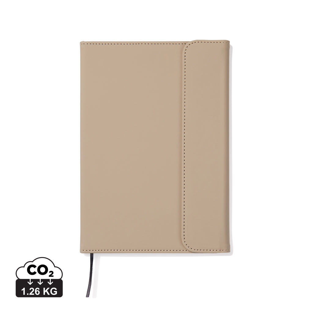 VINGA Baltimore GRS certified paper & PU notebook - Greige