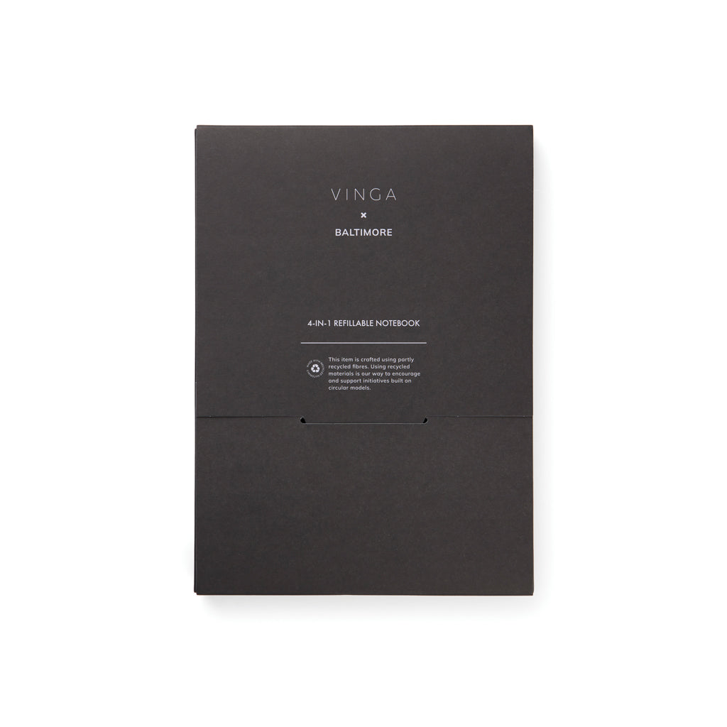 VINGA Baltimore RCS 4-in-1 Refillable Notebook - Navy