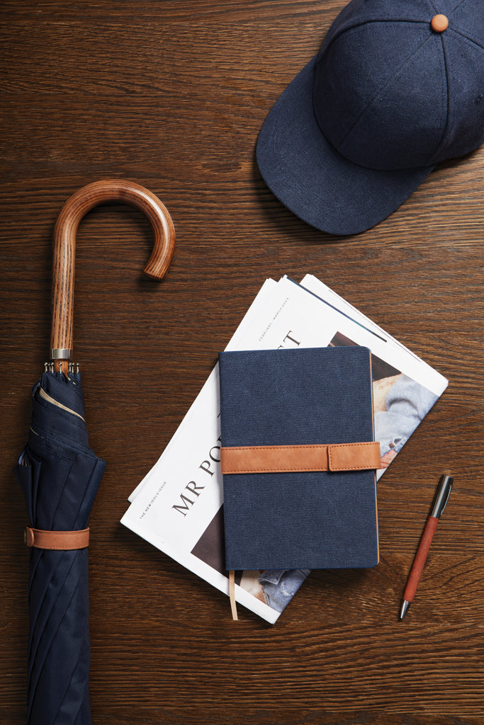 VINGA Bosler RCS recycled paper notebook - Navy