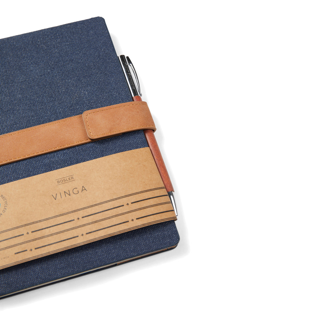 VINGA Bosler RCS recycled paper notebook - Navy
