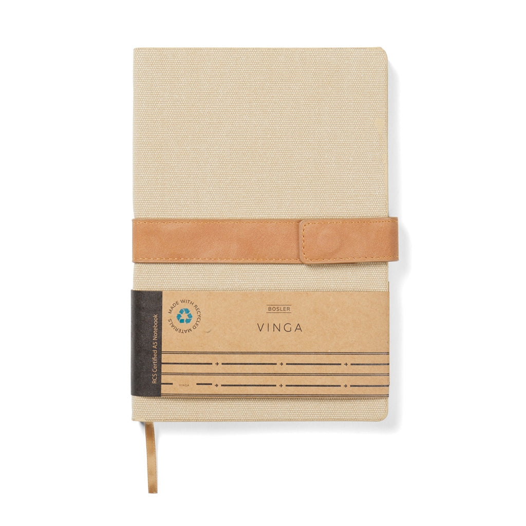 VINGA Bosler RCS recycled paper notebook - Beige