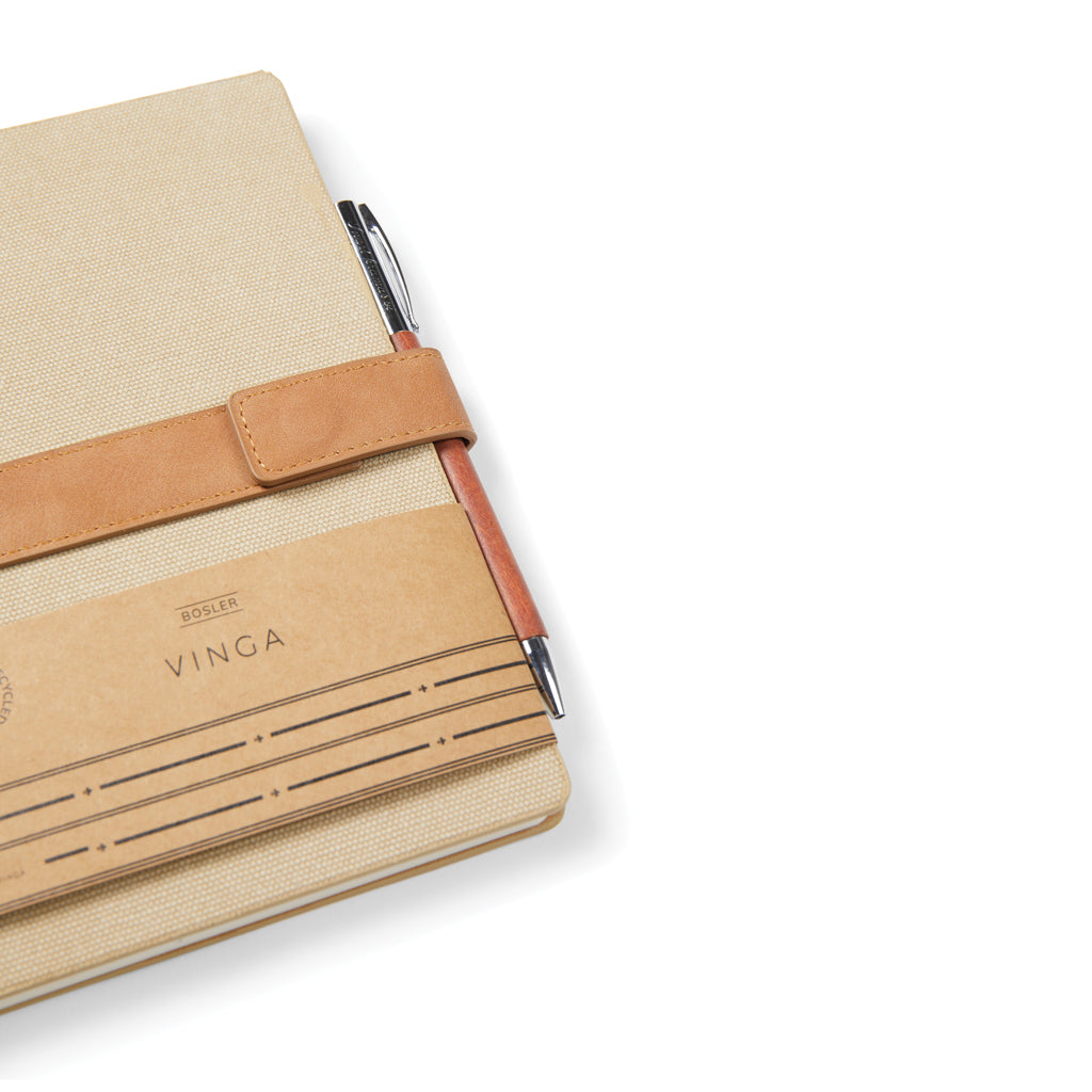 VINGA Bosler RCS recycled paper notebook - Beige
