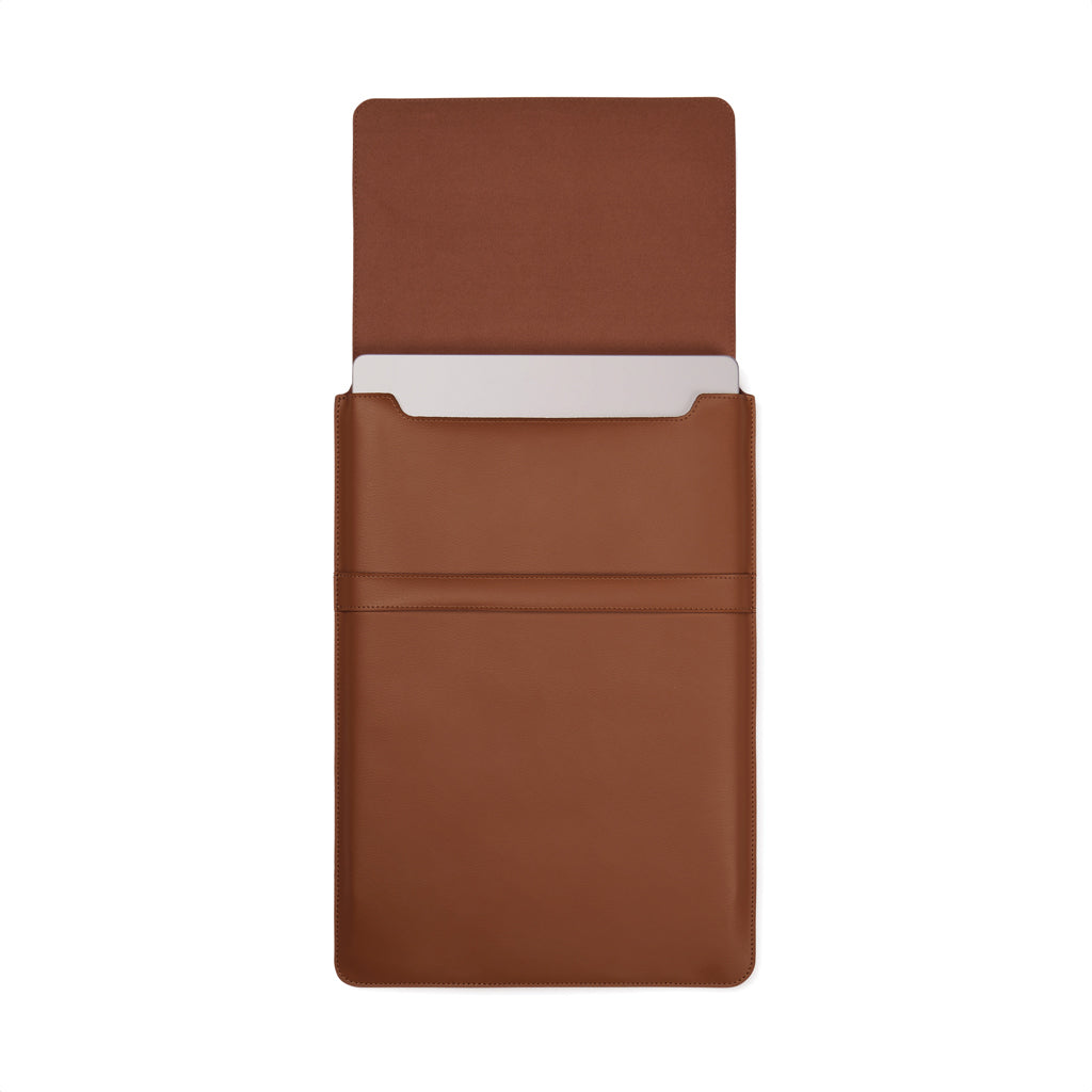 VINGA Timo PU RCS RPET 14' laptop sleeve - Brown