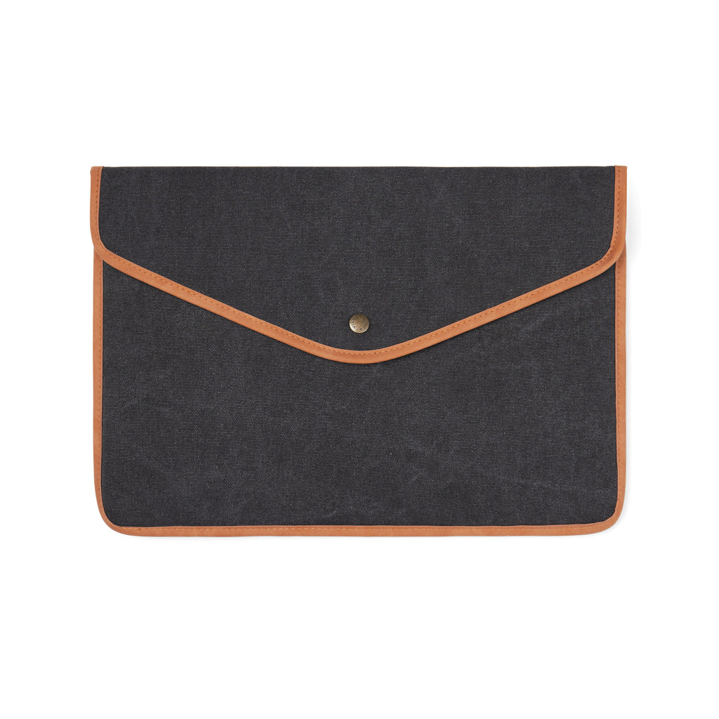 VINGA Bosler GRS recycled canvas 14' laptop sleeve - Black