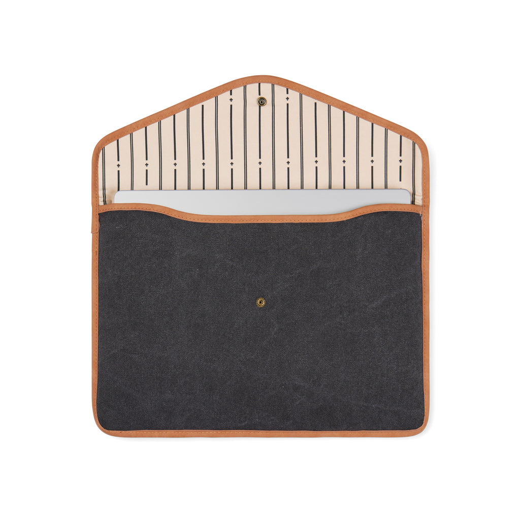 VINGA Bosler GRS recycled canvas 14' laptop sleeve - Black