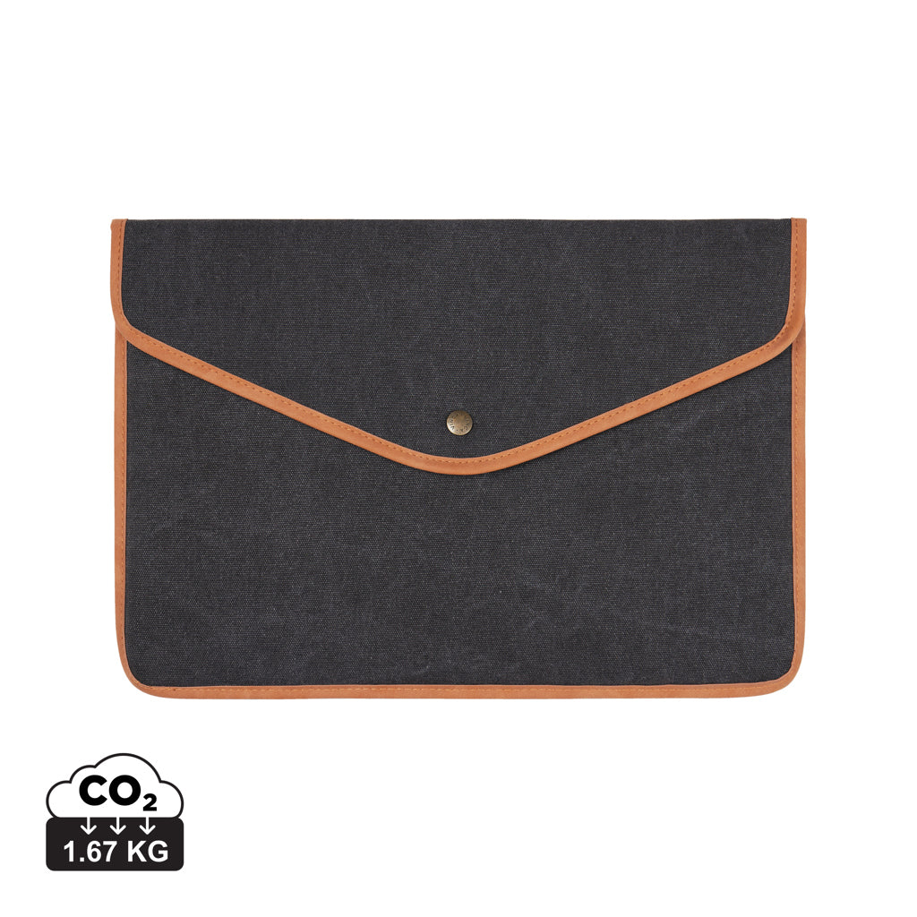 VINGA Bosler GRS recycled canvas 14' laptop sleeve - Black
