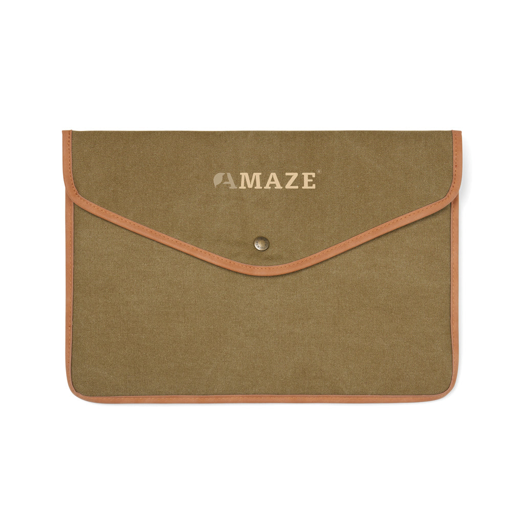 VINGA Bosler GRS recycled canvas 14' laptop sleeve - Green