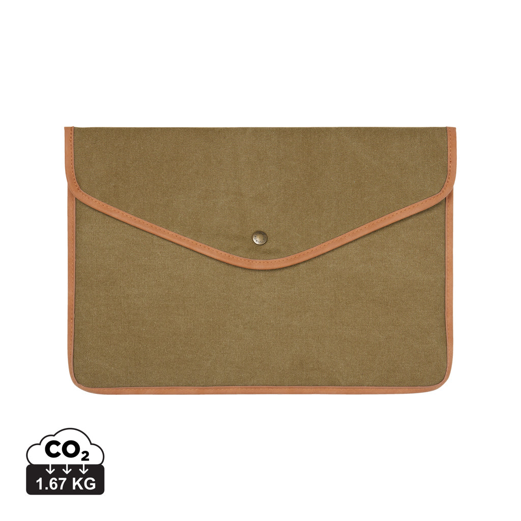 VINGA Bosler GRS recycled canvas 14' laptop sleeve - Green