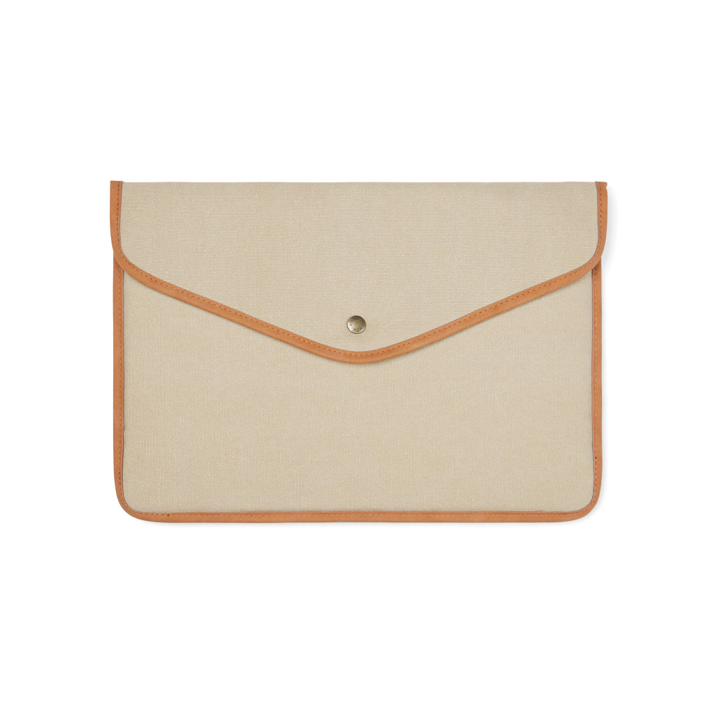VINGA Bosler GRS recycled canvas 14' laptop sleeve - Beige