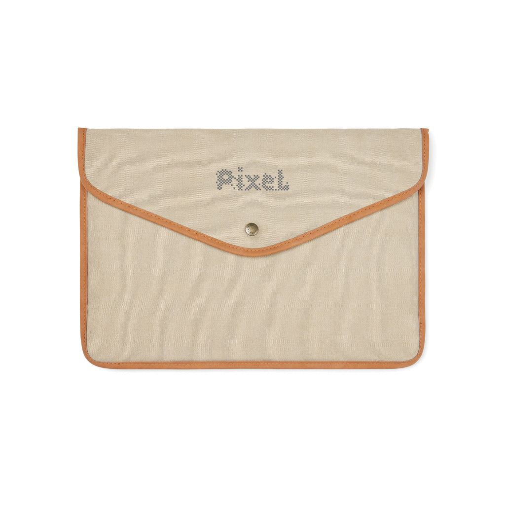 VINGA Bosler GRS recycled canvas 14' laptop sleeve - Beige