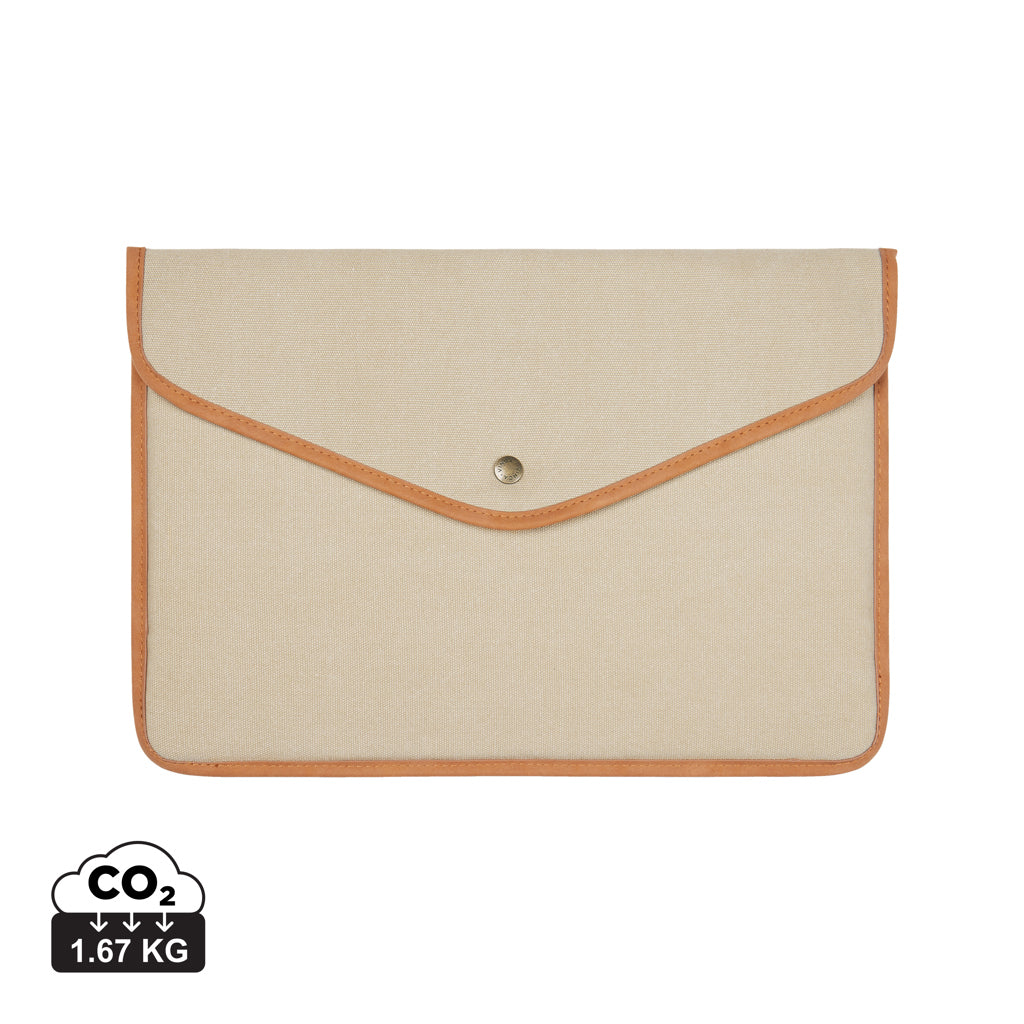 VINGA Bosler GRS recycled canvas 14' laptop sleeve - Beige