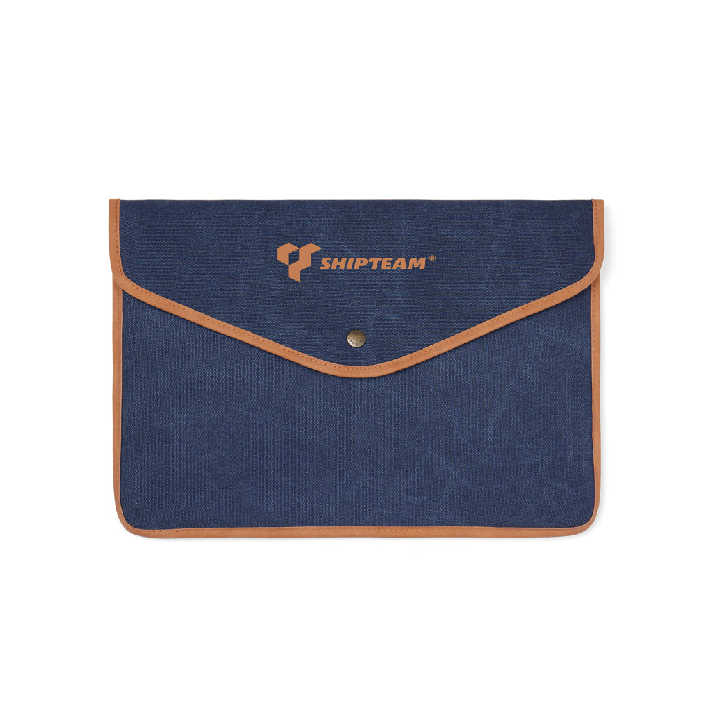 VINGA Bosler GRS recycled canvas 14' laptop sleeve - Navy