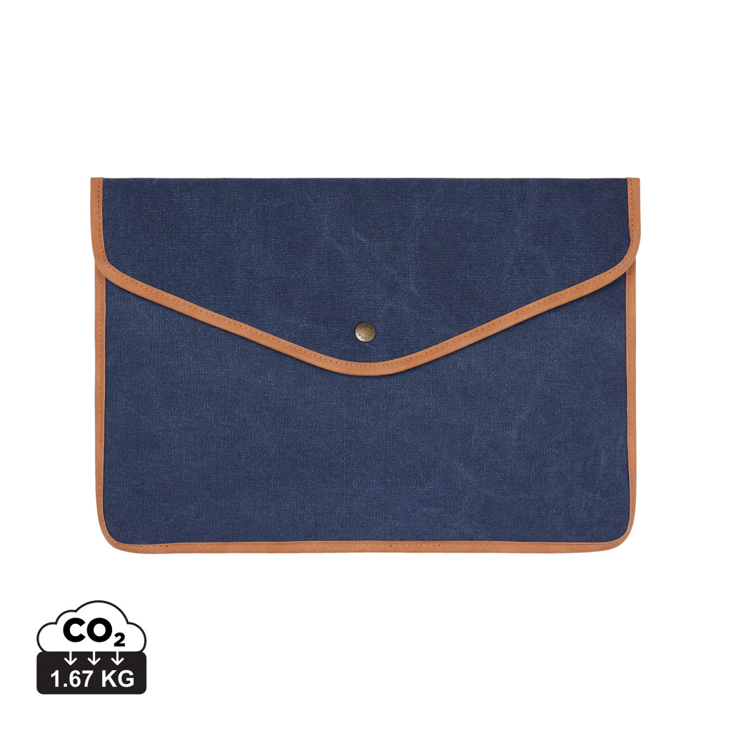 VINGA Bosler GRS recycled canvas 14' laptop sleeve - Navy