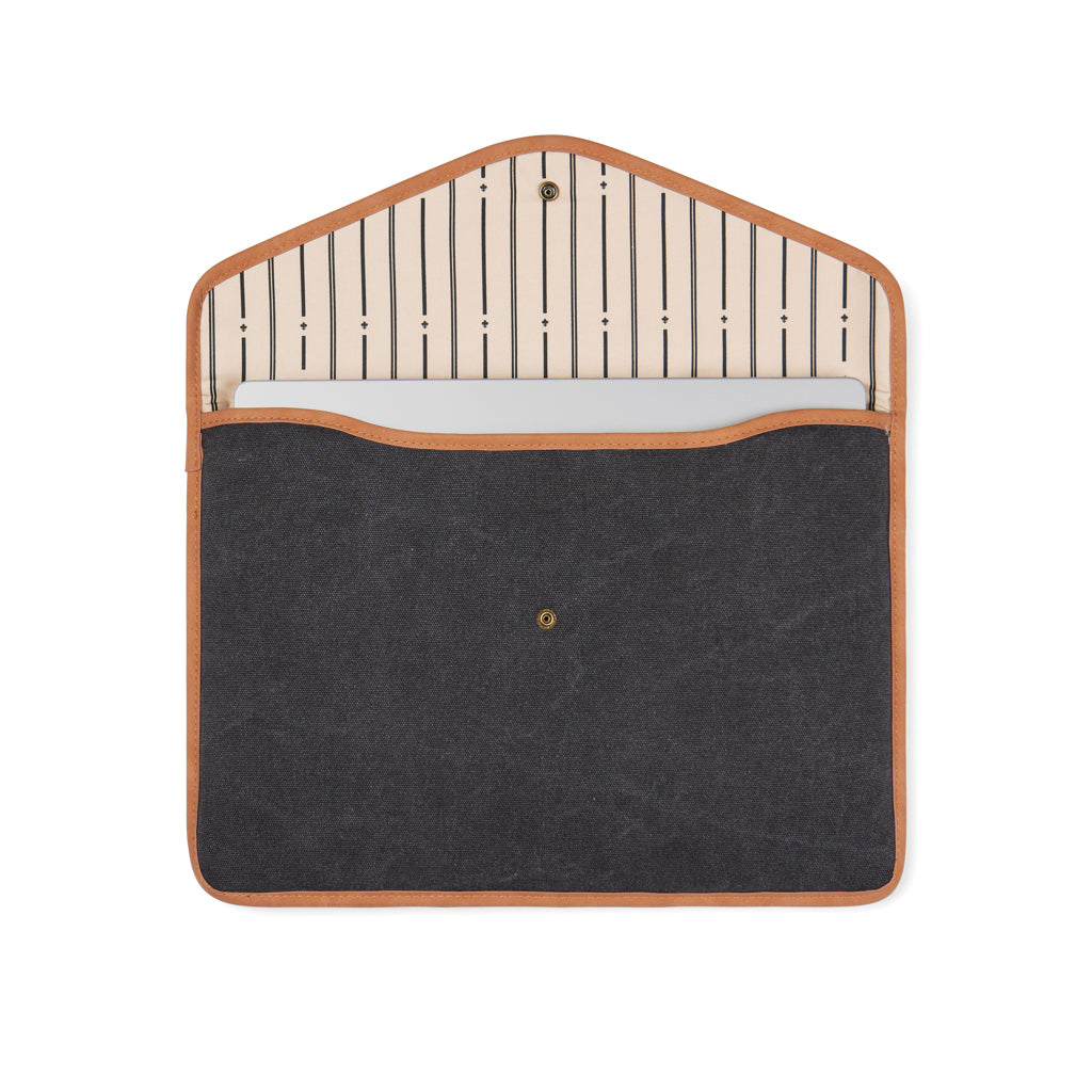 VINGA Bosler GRS recycled canvas 16' laptop sleeve - Black
