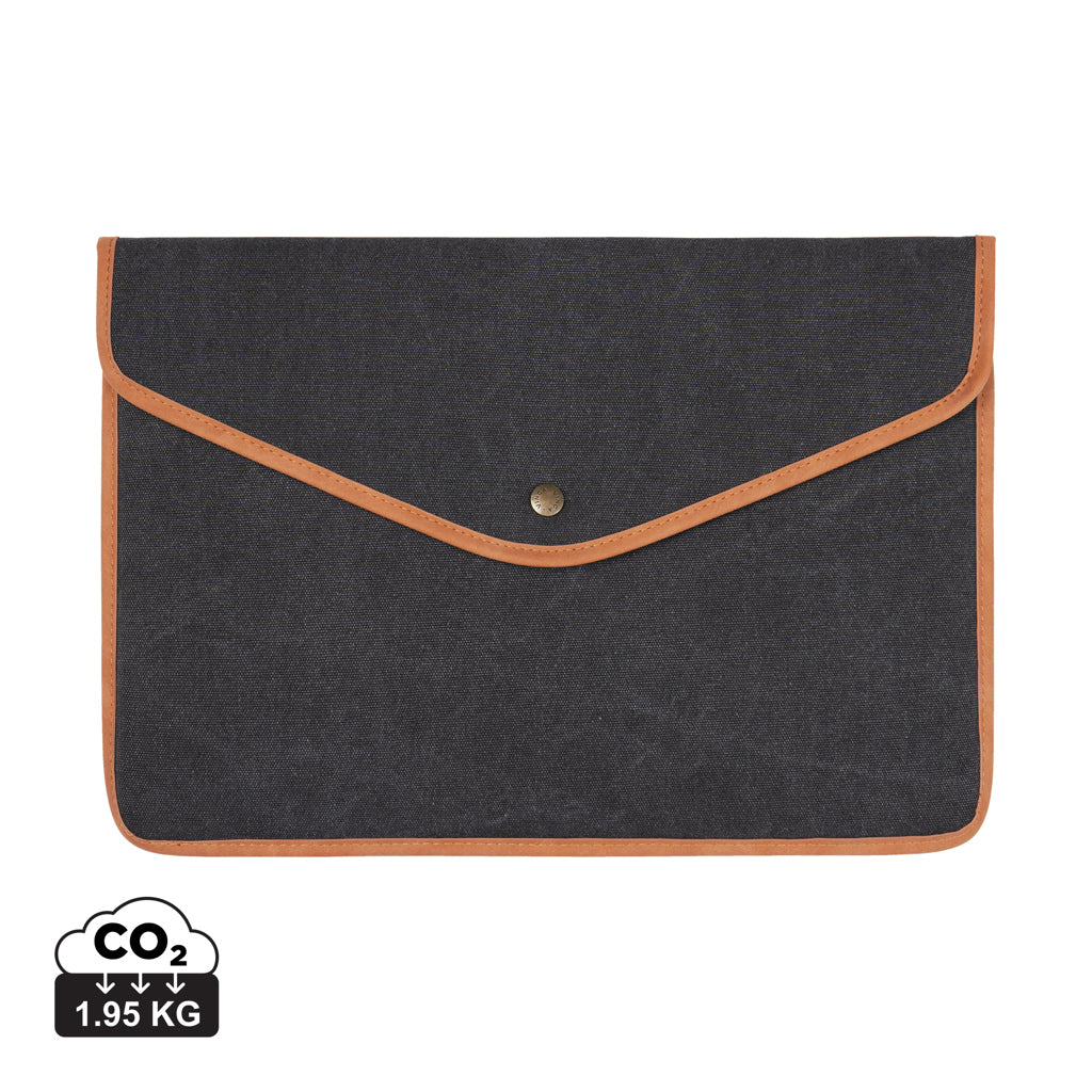 VINGA Bosler GRS recycled canvas 16' laptop sleeve - Black