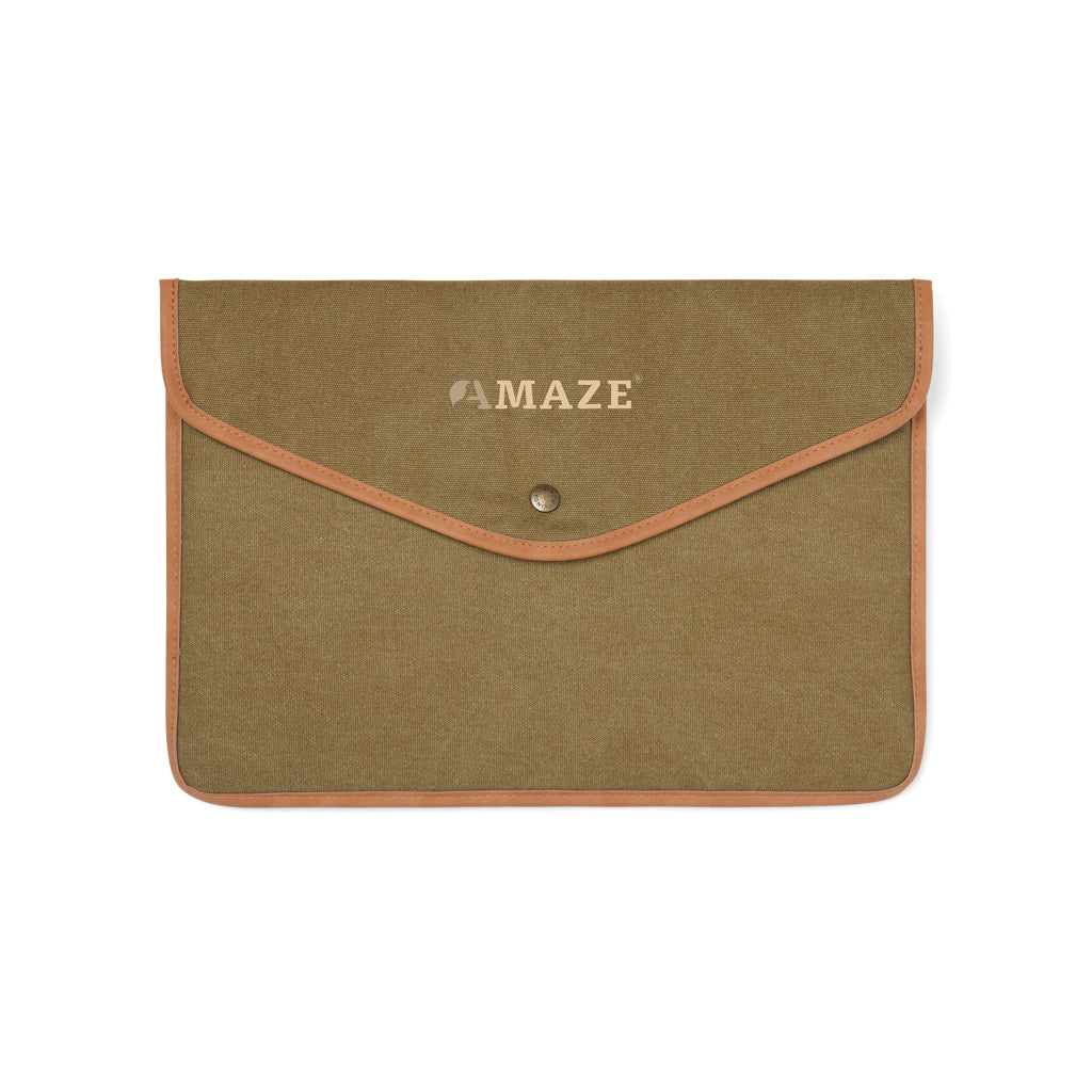VINGA Bosler GRS recycled canvas 16' laptop sleeve - Green
