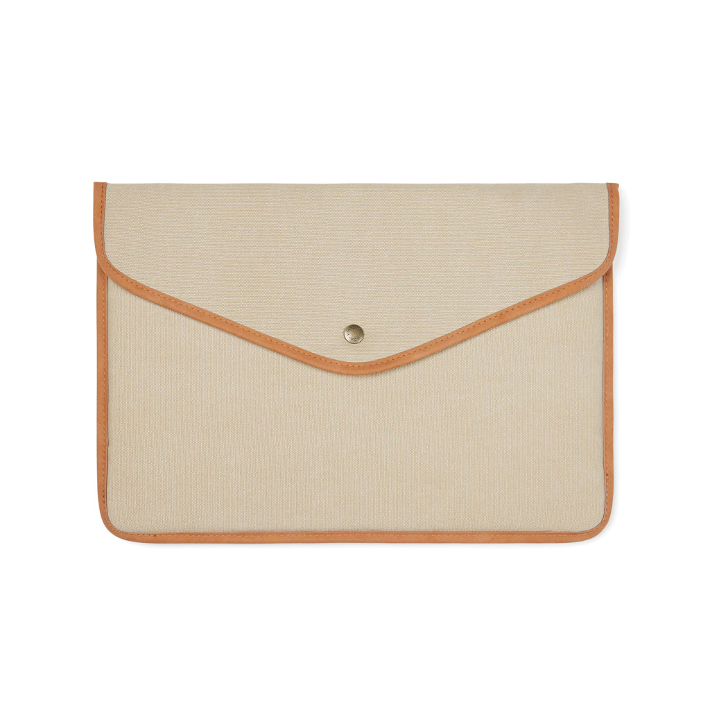 VINGA Bosler GRS recycled canvas 16' laptop sleeve - Beige