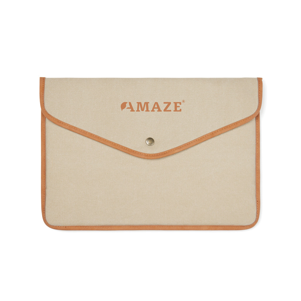 VINGA Bosler GRS recycled canvas 16' laptop sleeve - Beige
