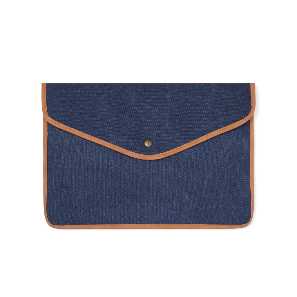 VINGA Bosler GRS recycled canvas 16' laptop sleeve - Navy
