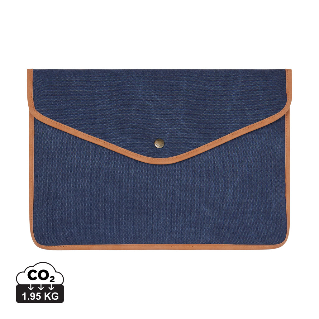 VINGA Bosler GRS recycled canvas 16' laptop sleeve - Navy