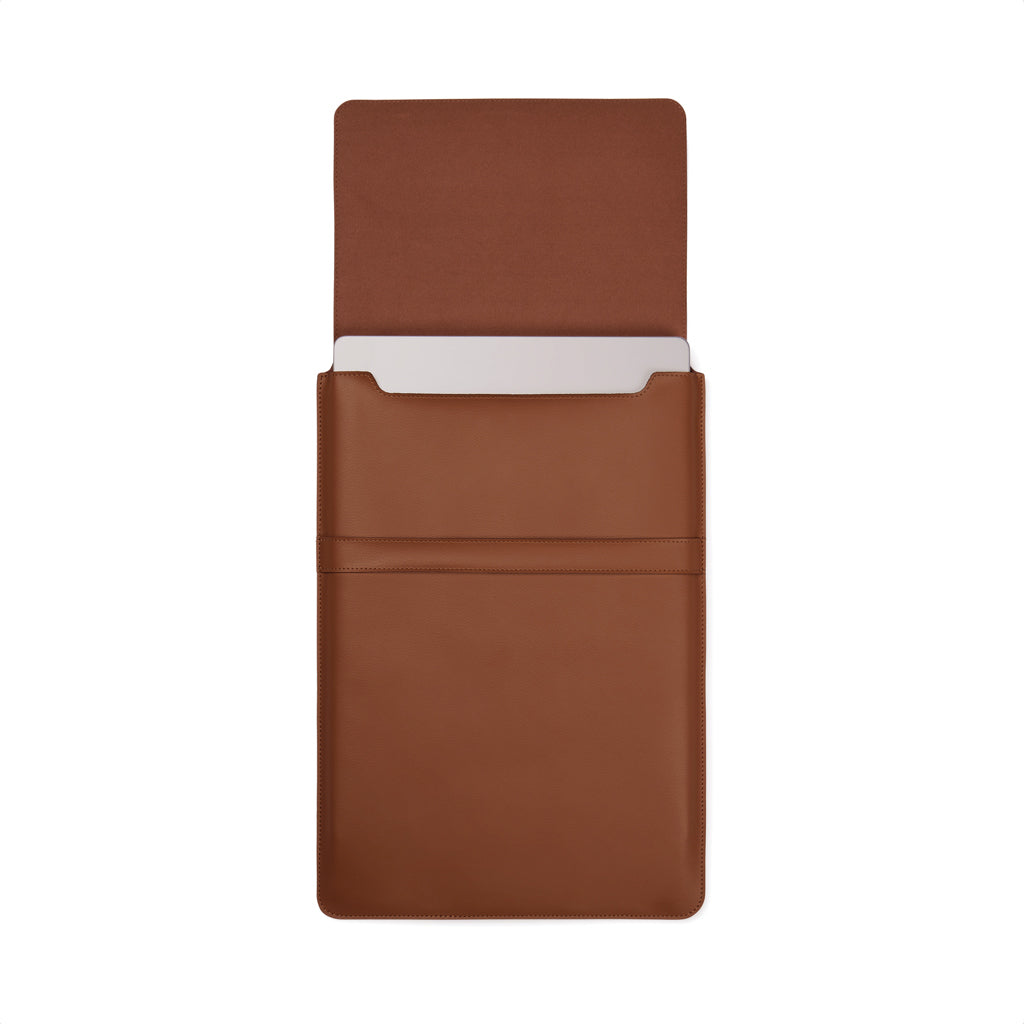 VINGA Timo PU RCS RPET 16' laptop sleeve - Brown