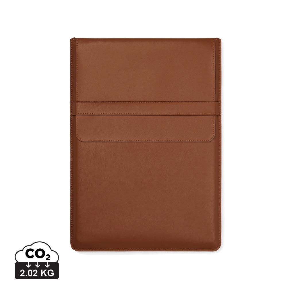 VINGA Timo PU RCS RPET 16' laptop sleeve - Brown