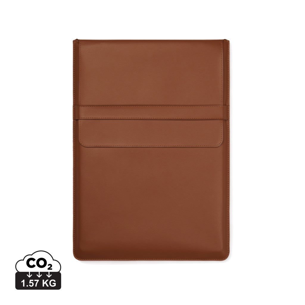 VINGA Timo PU RCS RPET 16' laptop sleeve - Brown