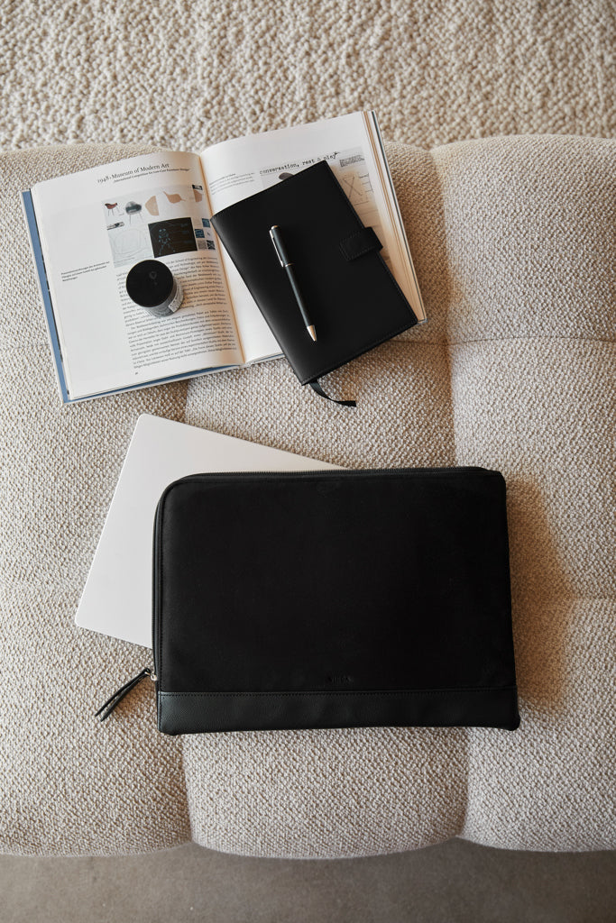 VINGA Marlow RCS recycled polyester 16' laptop sleeve - Black