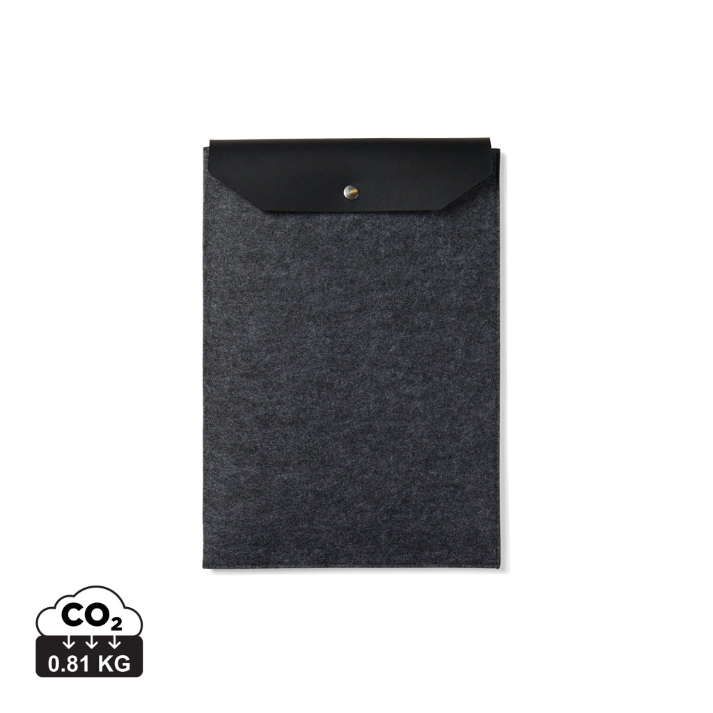VINGA Albon GRS recycled felt 15' laptop sleeve - Black