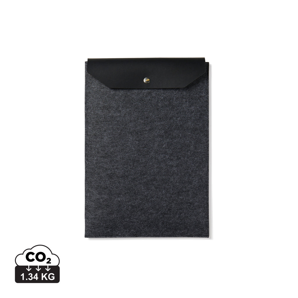 VINGA Albon GRS recycled felt 15' laptop sleeve - Black