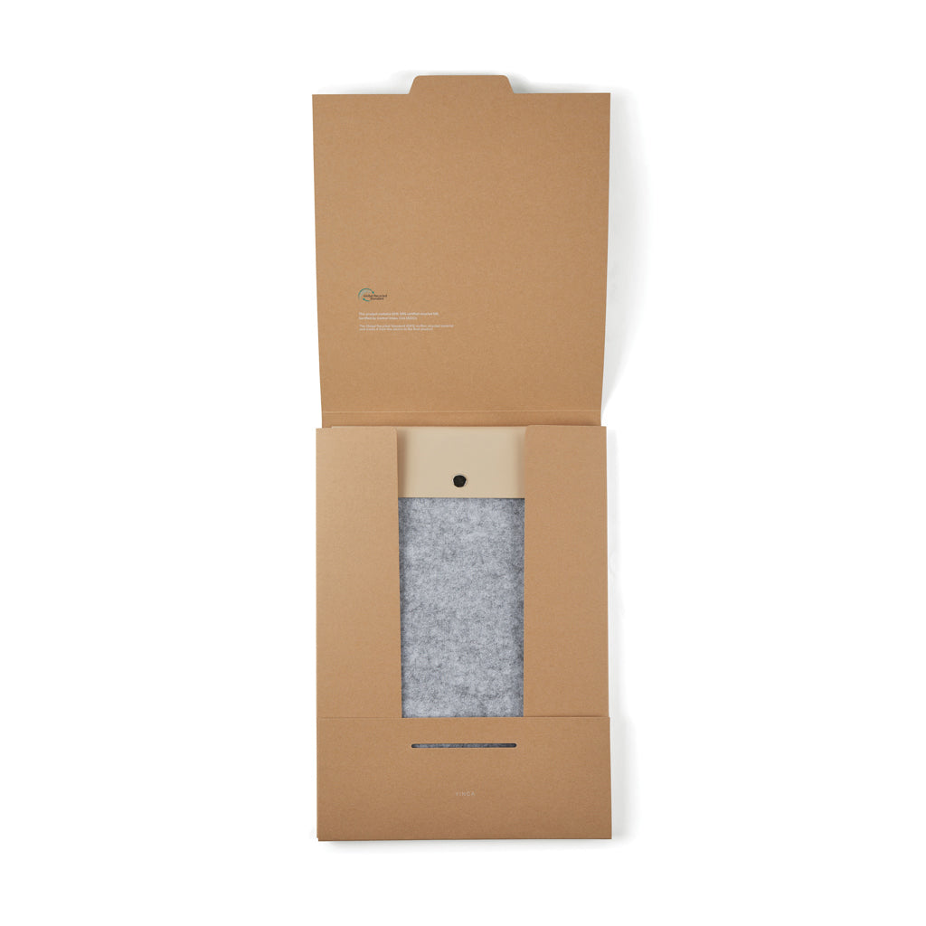VINGA Albon GRS recycled felt 15' laptop sleeve - Grey