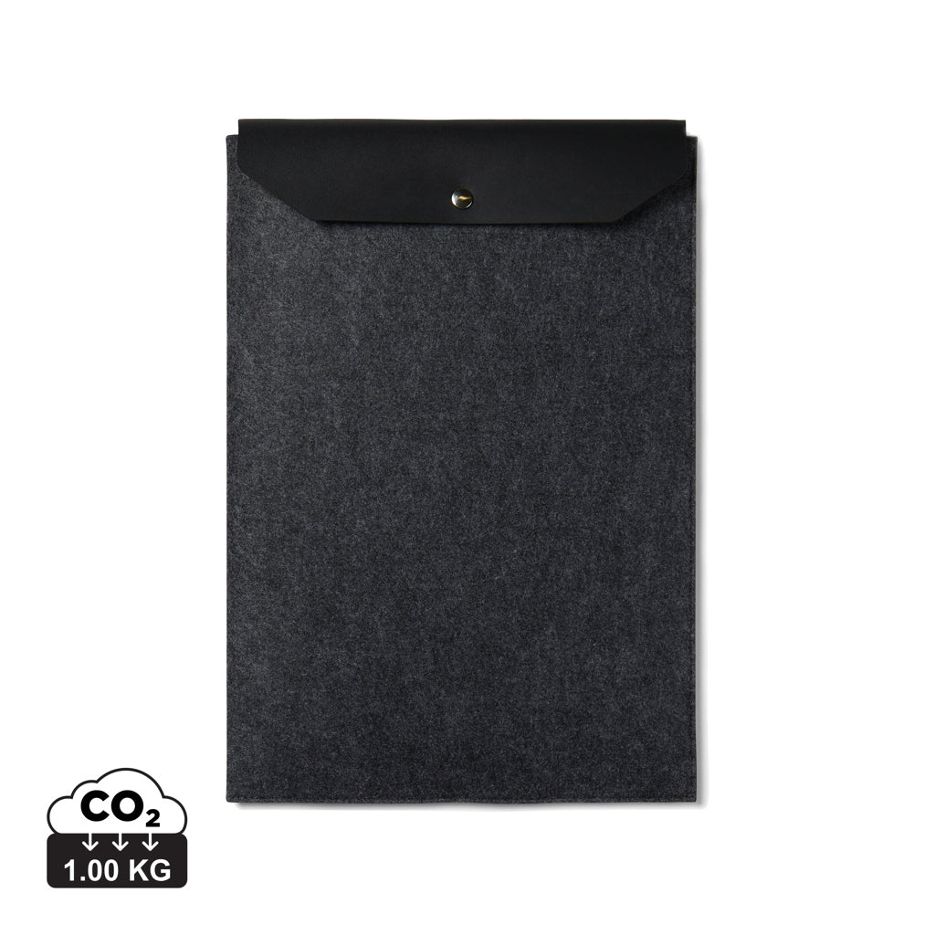 VINGA Albon GRS recycled felt 17' laptop sleeve - Black